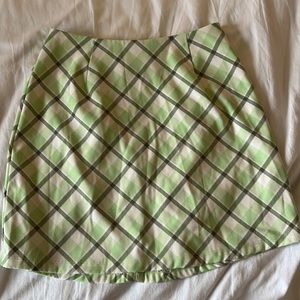 altard state green plaid mini skirt